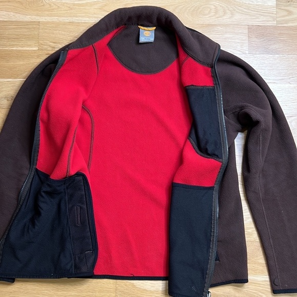 Timberland Brown Fleece Jacket Size L - Picture 6 of 8